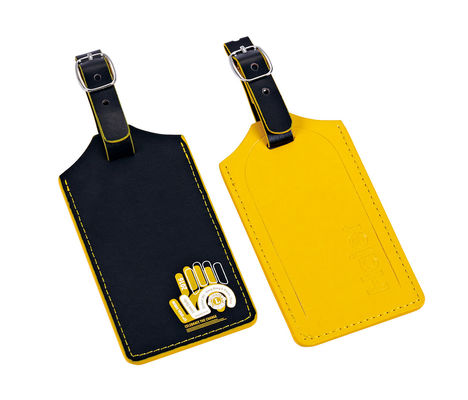 Prezzo buono Rectangle PU / Aluminum Baggage Tag Stampa personalizzata si adatta a diverse borse con cintura di sicurezza in linea