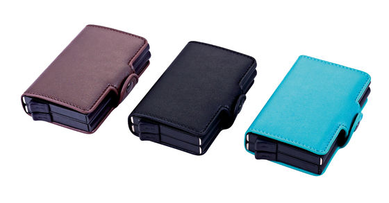 Prezzo buono Chiusura RFID Magnet Carte di credito Portamonete Forma rettangolare per promozione e regalo di souvenir in linea