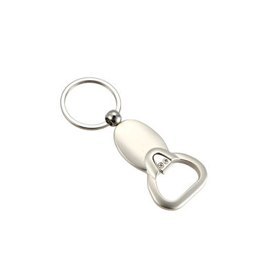Prezzo buono Portachiavi per barattole di birra metalliche placcate d' argento in linea