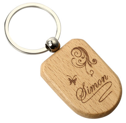 Prezzo buono Portachiavi in Legno Personalizzato Incisione Eco-Friendly Personalizzato in linea