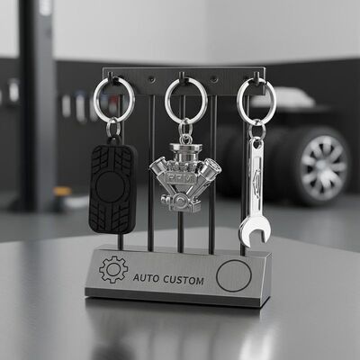 Prezzo buono Portafogli porta chiavi Car Keychains personalizzati Logo personalizzato per i negozi di riparazione di auto Campanie di personalizzazione e marketing dei veicoli in linea