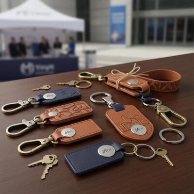 Prezzo buono Portachiavi in pelle con motivo personalizzato, accessori resistenti ed eleganti per regali aziendali, eventi e uso personale in linea
