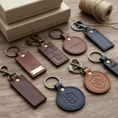 Prezzo buono Portachiavi in pelle resistenti che offrono vari stili e opzioni di personalizzazione, perfetti per merchandising aziendale in linea