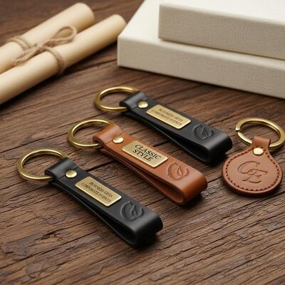 Prezzo buono Portachiavi in pelle personalizzati stile classico ideali per regali aziendali, eventi aziendali e accessori personali in linea