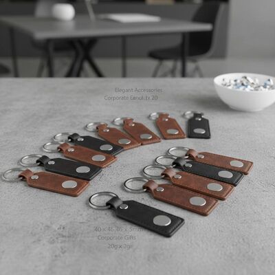 Prezzo buono Portachiavi in ​​pelle da 40 46 5 mm Stile classico 20 grammi Accessori eleganti adatti per regali dei dipendenti ed eventi aziendali in linea