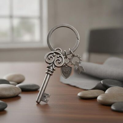 Prezzo buono 1 pezzo di chiavi di ferro affascinante Portachiavi in metallo resistenti progettati per campagne di regalo aziendale e accessori personali in linea