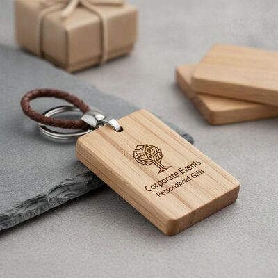 Prezzo buono Incisione portachiavi in legno incisione con toni di legno naturale souvenir perfetto per eventi aziendali regali personalizzati in linea