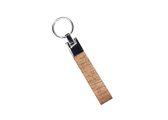 Prezzo buono Regalo di cuoio in serie di pubblicità del ricordo di Cork Plain Leather Keyring 12mm Keychains in linea