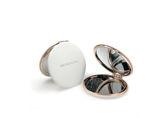 Specchietto inciso pieghevole 1cm di Rose Gold Metal Compact Mirror densamente