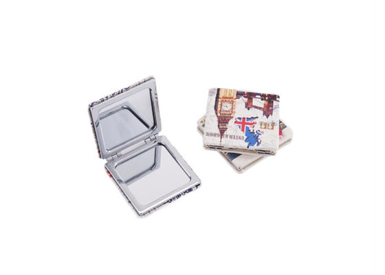 Prezzo buono Logo di stampa del regalo del ricordo dell'ABS del doppio specchietto cosmetico del quadrato mini in linea