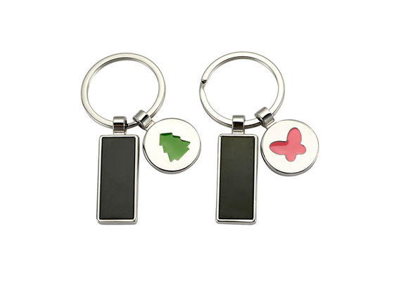 Prezzo buono Ente su ordinazione di rettangolo del pendente di Logo Metal Keychain Holder Cute di promozione in linea