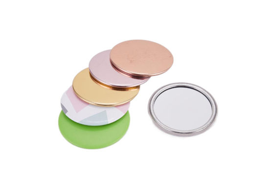 Prezzo buono Mini Unique Silver Compact Mirror ha inciso incidere il metallo Logo Single Sides in linea