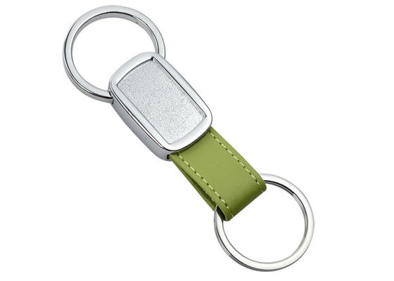 Prezzo buono Coprire con una cupola a resina epossidica ha personalizzato l'anello portachiavi di cuoio del metallo del nastro inciso 10mm delle Catene di chiave in linea