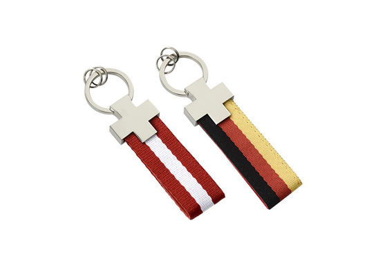 Prezzo buono Colore di cuoio di Pantone dell'anello portachiavi del ferro di rettangolo del portiere della cinghia della tessitura in linea