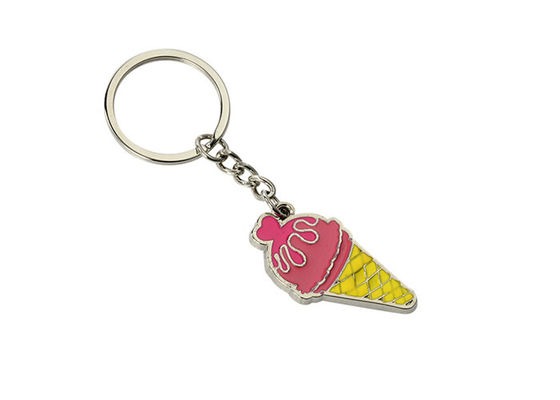 Prezzo buono Automobile sveglia in lega di zinco Keychains della catena di chiave del gelato dello smalto di Pantone in linea
