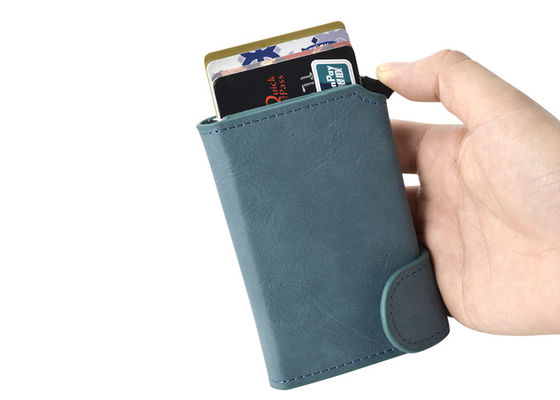 Prezzo buono L'unità di elaborazione di Wallet Insert dell'organizzatore della carta di credito di RFID riveste di pelle l'alluminio di stampa UV in linea