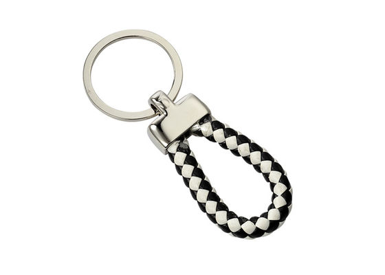Prezzo buono Le catene chiave di cuoio intrecciate unità di elaborazione in bianco e nero della corda tessono il portiere fatto a mano dell'automobile in linea