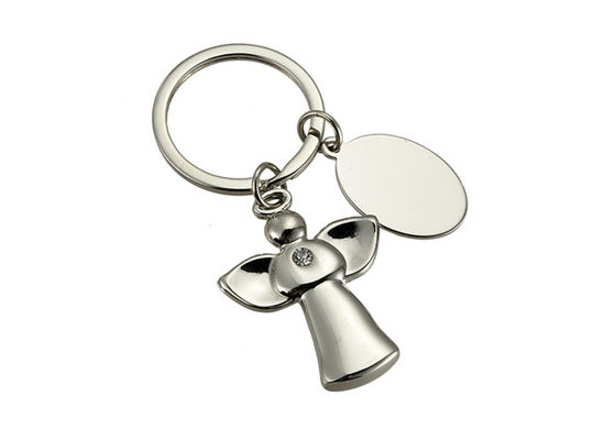 Prezzo buono Regalo di Angel Metal Laser Engraved Keyrings Logo Cute Key Chain Souvenir in linea